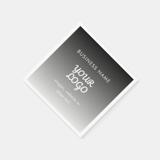 Modernes Werbelogo und Text | Editierbare Farbe Serviette (Ecke)