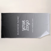 Modernes Werbelogo und Text | Editierbare Farbe Strandtuch (Vorderseite)