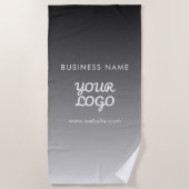 Modernes Werbelogo und Text | Editierbare Farbe Strandtuch (Vorderseite)