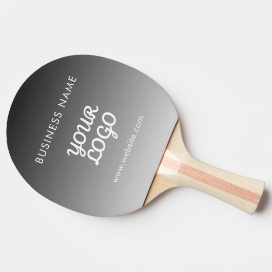 Modernes Werbelogo und Text | Editierbare Farbe Tischtennis Schläger (Seitenansicht)
