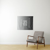 Modernes Werbelogo und Text | Editierbare Farbe Wandteppich (Beispiel (Horizontal))