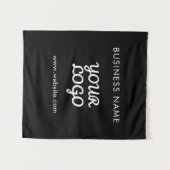 Modernes Werbelogo und Text | Editierbare Farbe Wandteppich (Vorderseite (Horizontal))