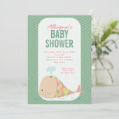 Modernes Whale Trendy Baby Dusche Party laden ein Einladung (Stehend Vorderseite)