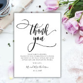 Modernes Whimsical Calligraphy Script-Foto Hochzei Dankeskarte