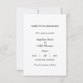 Modernes Whimsical und Fun Foto Save the Date (Rückseite)