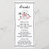 Modernes & Whimsikales Abendessen mit Handzeichen  Menükarte (Rückseite)