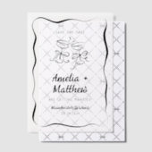 Modernes & Whimsikales Handzeichnen Save the Date Pergament Einladungen (Versetzt (Einladung))