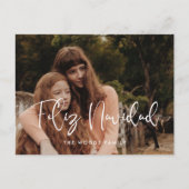 Modernes whimsisches Feliz Navidad Weihnachtsgebäc Postkarte (Vorderseite)