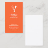 MODERNES WHISK & SPOON LOGO auf ORANGE Business Ca Visitenkarte (Vorne/Hinten)