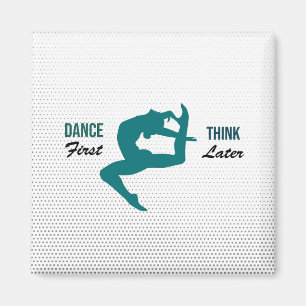 Modernes White, Black & Aquamarin Dance Angebot Magnet