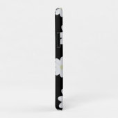 Modernes White Daisy Blume Muster Name Black Case-Mate iPhone Hülle (Hinten/Rechts)