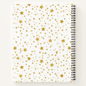 Modernes White & Gold Celestis Dream Journal Notizblock (Rückseite)