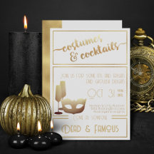 Modernes White Gold Elegantes Erwachsenes Hallowee