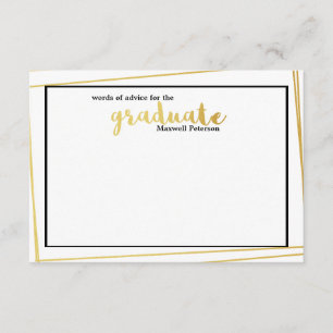 Modernes White & Gold gestreiftes Wort für Ratschl Einladung