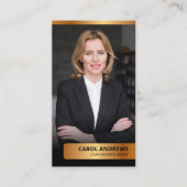 Modernes White Gold Loan Signing Agent Notary Publ Visitenkarte (Vorderseite)