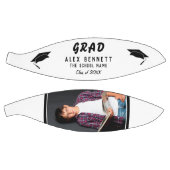 Modernes White Graduate Name / Grad Abschluss Foto Basketball (Panele)