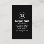 Modernes White Peach Black Employee Foto Visitenkarte (Rückseite)