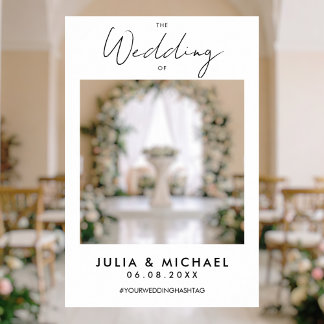 Modernes White Prop Wedding Selfie Foto Frame Poster