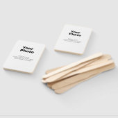 Modernes White Wedding Custom Foto Fächer (Non-assembled)