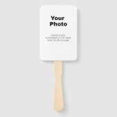 Modernes White Wedding Custom Foto Fächer (Vorderseite)