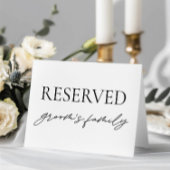 Modernes White Wedding Reservierte Tafelzelt Einladung