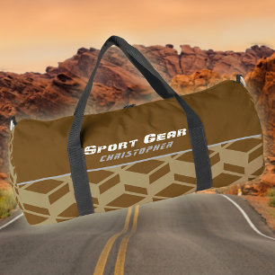 Modernes Wiederholmuster braun Duffle Bag