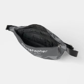 Modernes Wiederholmuster Grau Bauchtasche (Offen)