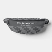 Modernes Wiederholmuster Grau Bauchtasche (Ablage )