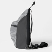 Modernes Wiederholmuster Grau Crossbody Bag (Rechts)