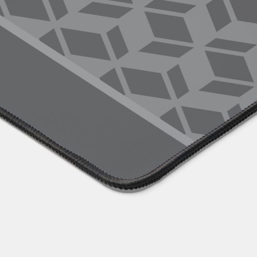 Modernes Wiederholmuster Grau Schreibtischunterlage (Ecke)