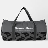 Modernes Wiederholmuster Schwarz Grau Duffle Bag (Vorderseite)