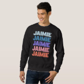 Modernes, wiederholtes Text Jaimie Sweatshirt (Vorne ganz)
