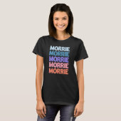 Modernes, wiederholtes Text Morrie T-Shirt (Vorne ganz)