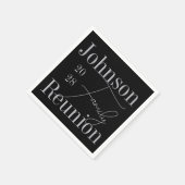 Modernes Wiedersehen Black Silver Grau Party Serviette (Ecke)