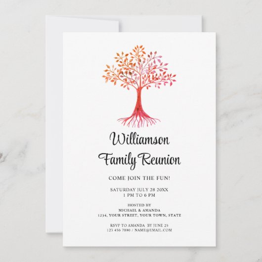 Modernes Wiedersehen Einladung (Vorderseite)