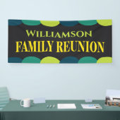 Modernes Wiedersehen-Event mit farbenfrohen Banner (Messe)