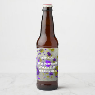Modernes Wiedersehen Paint Spritzer Event Bierflaschenetikett