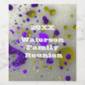 Modernes Wiedersehen Paint Spritzer Event Weinetikett (Einzelnes Label)