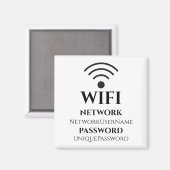 Modernes WiFi-Netzwerk und Kennwort Magnet (Vorderseite/Rückseite)