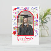 Modernes Wildblume Arch Graduate Foto Ankündigung (Stehend Vorderseite)