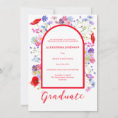 Modernes Wildblume Arch Graduate Foto Ankündigung (Rückseite)