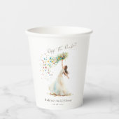 Modernes Wildblume Blumentoss Brautparty Pappbecher (Vorderseite)