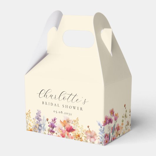 Modernes, Wildblume, Brautparty Geschenkschachtel (Vorderseite)