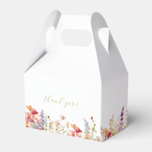 Modernes, Wildblume, Brautparty Geschenkschachtel (Rückseite)