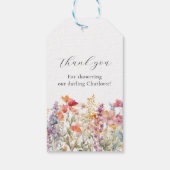 Modernes, Wildblume Brautparty Willkommen Geschenkanhänger (Rückseite)