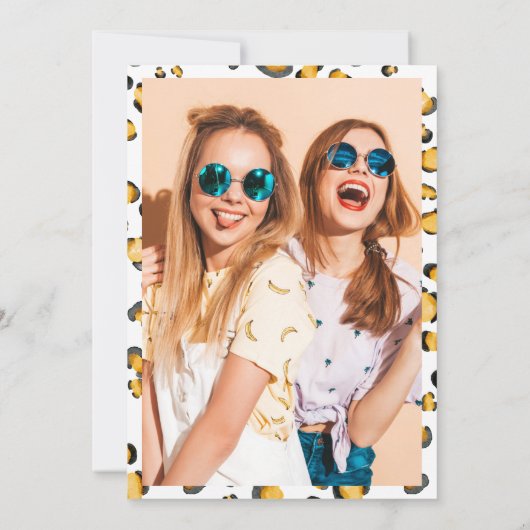 Modernes Wildleopardenwassermuster Sweet 16 Einladung (Rückseite)