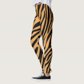 Modernes Wildlife Bengalisch Tiger Animal Print Mu Leggings (Links)
