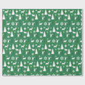 Modernes Wildwaldmuster Geschenkpapier (Flach)