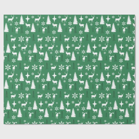 Modernes Wildwaldmuster Geschenkpapier (Flach)