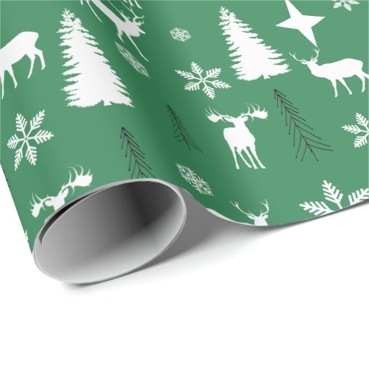 Modernes Wildwaldmuster Geschenkpapier (Rolleneckpunkt)